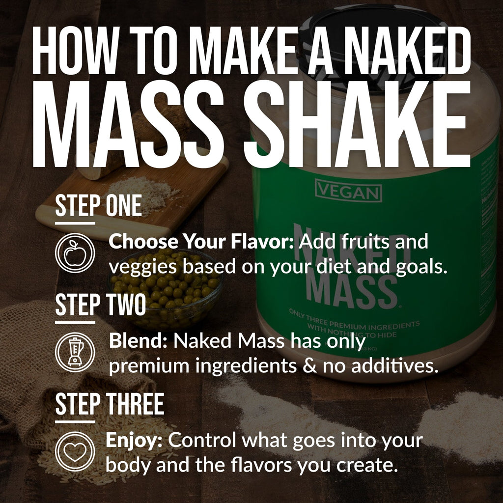Double Chocolate Vegan Mass Gainer Supplement - Double Chocolate (Vegan) for Blending into Daily Nutrition Shakes