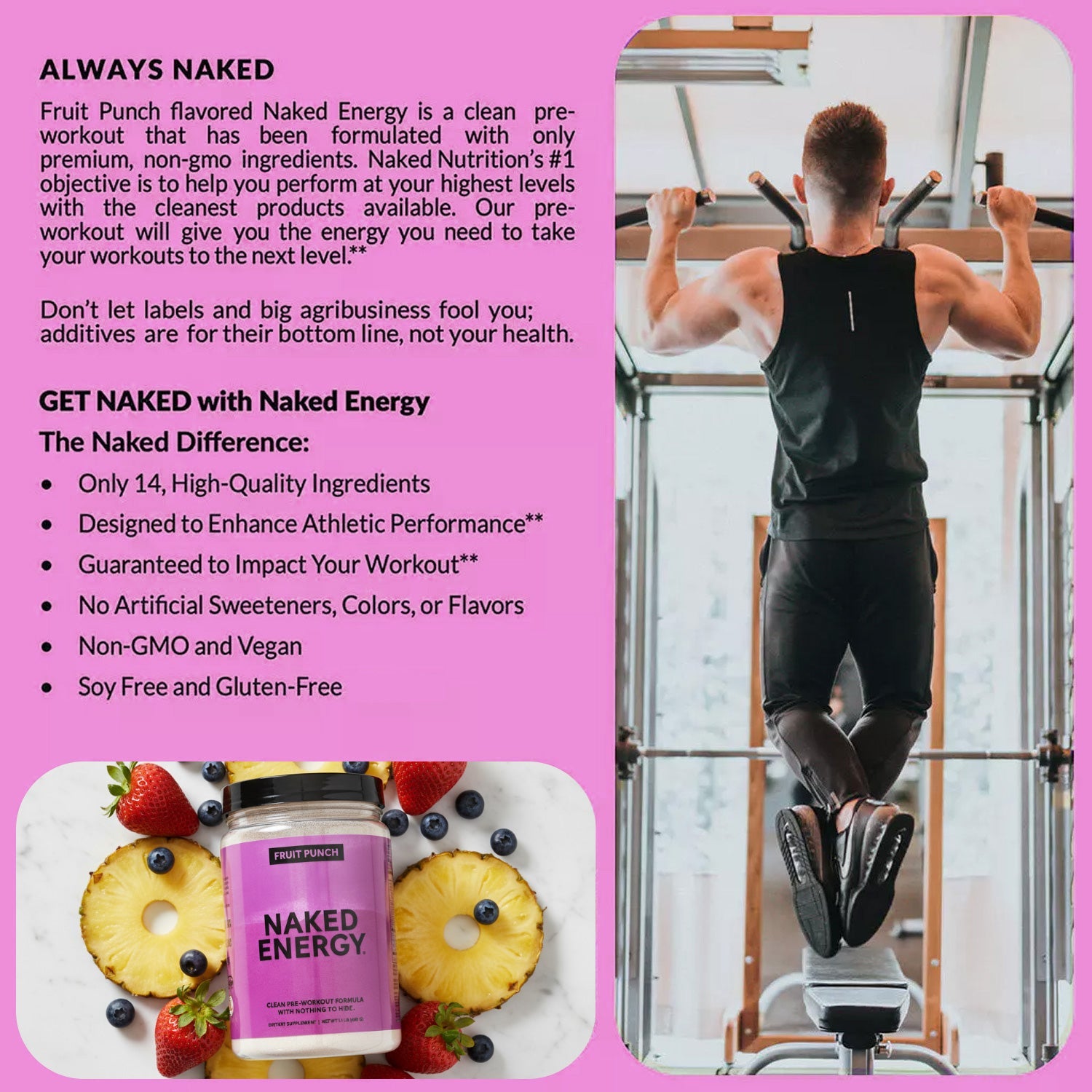 Fruit Punch Pre Workout Supplement - Fruit Punch for Flexible Active - Nutrition Use