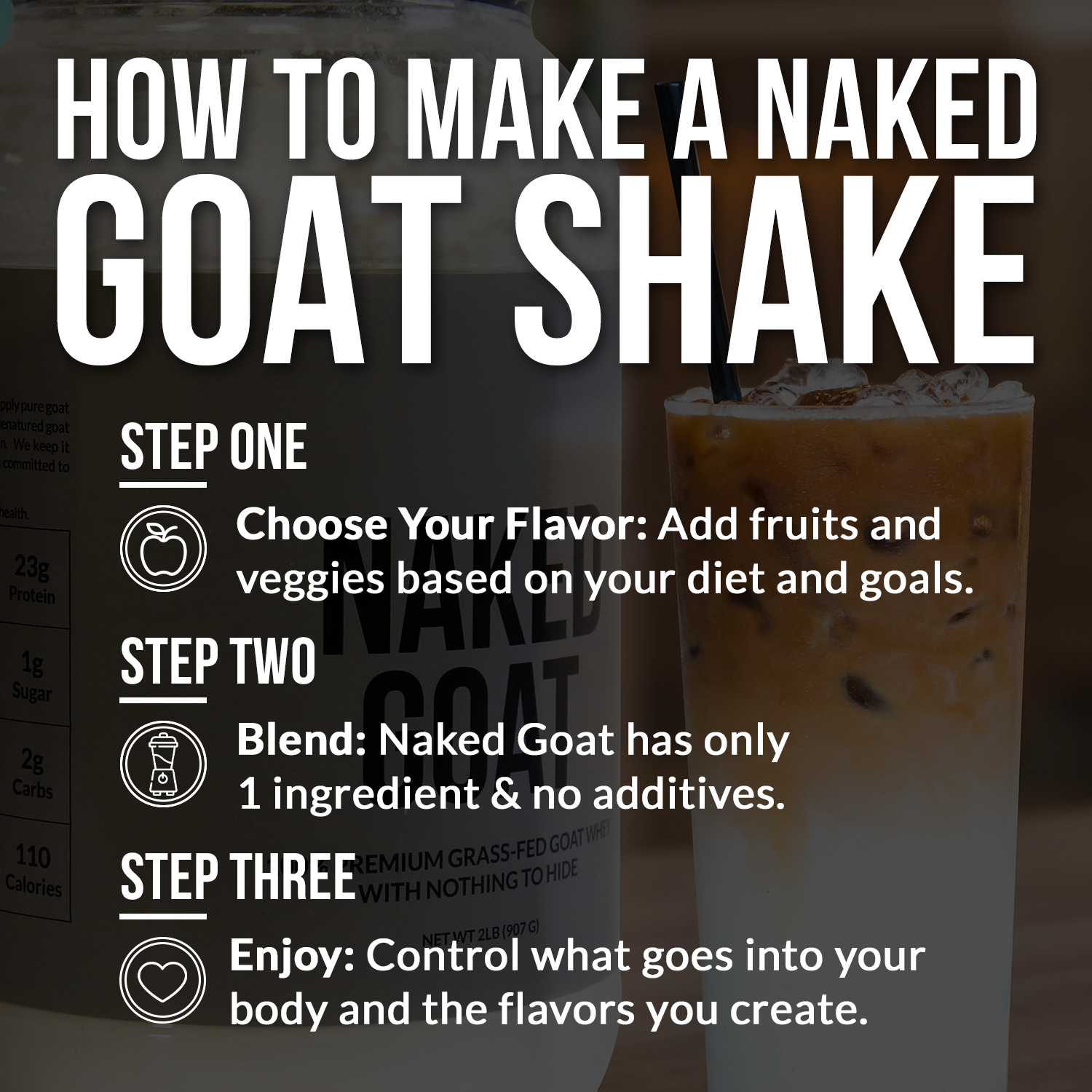 Vanilla Goat Whey Protein Powder - Vanilla with a Straightforward Protein Formula