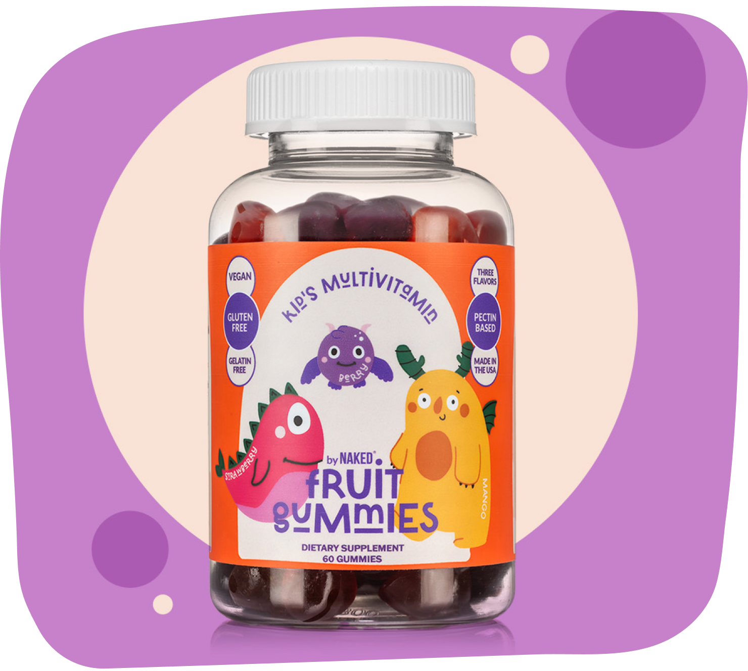 Kids Multivitamin Gummies with a Practical Nutrition Supplement Format