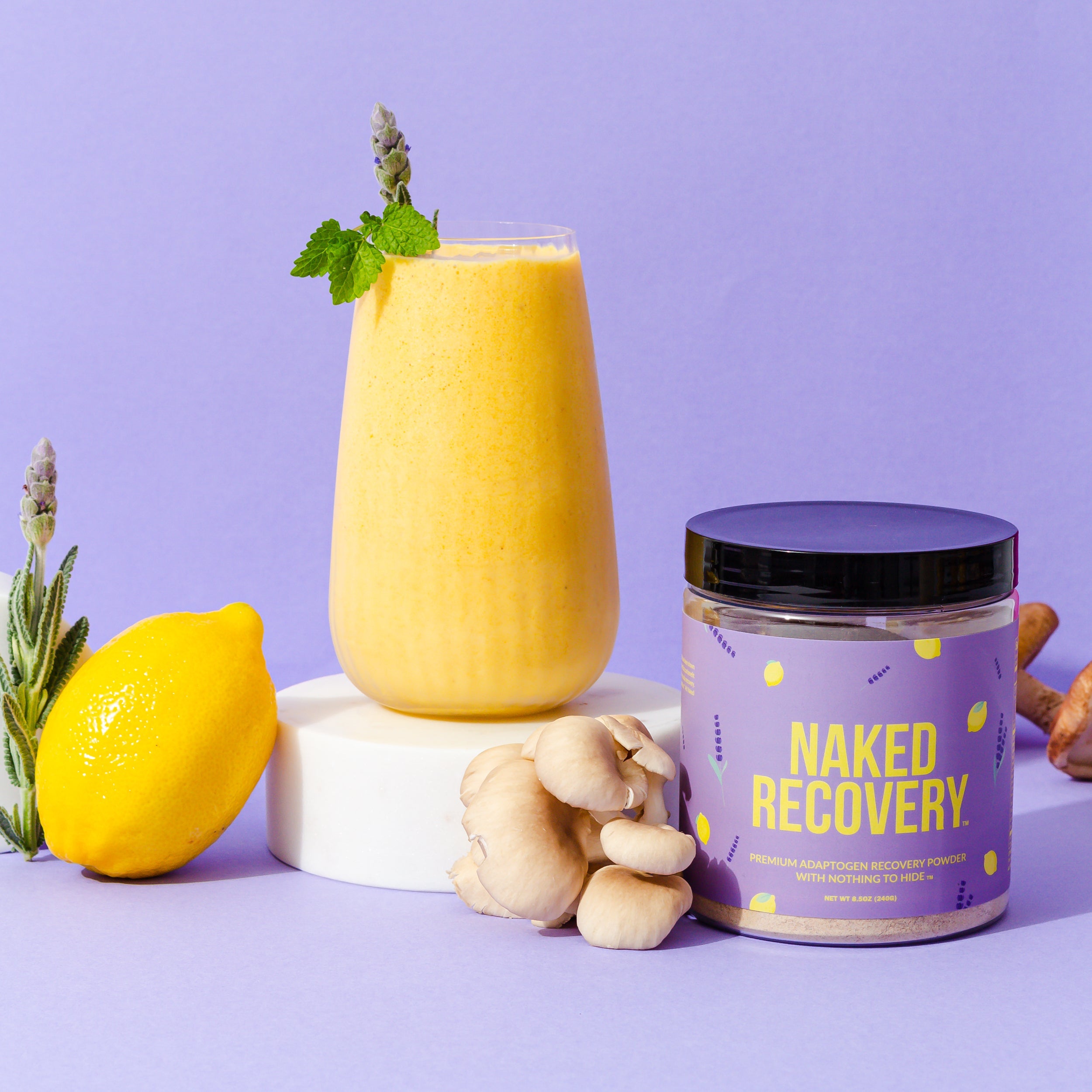 Mushroom Blend Supplement with Tart Cherry and Lemon Balm with a Practical Everyday Format