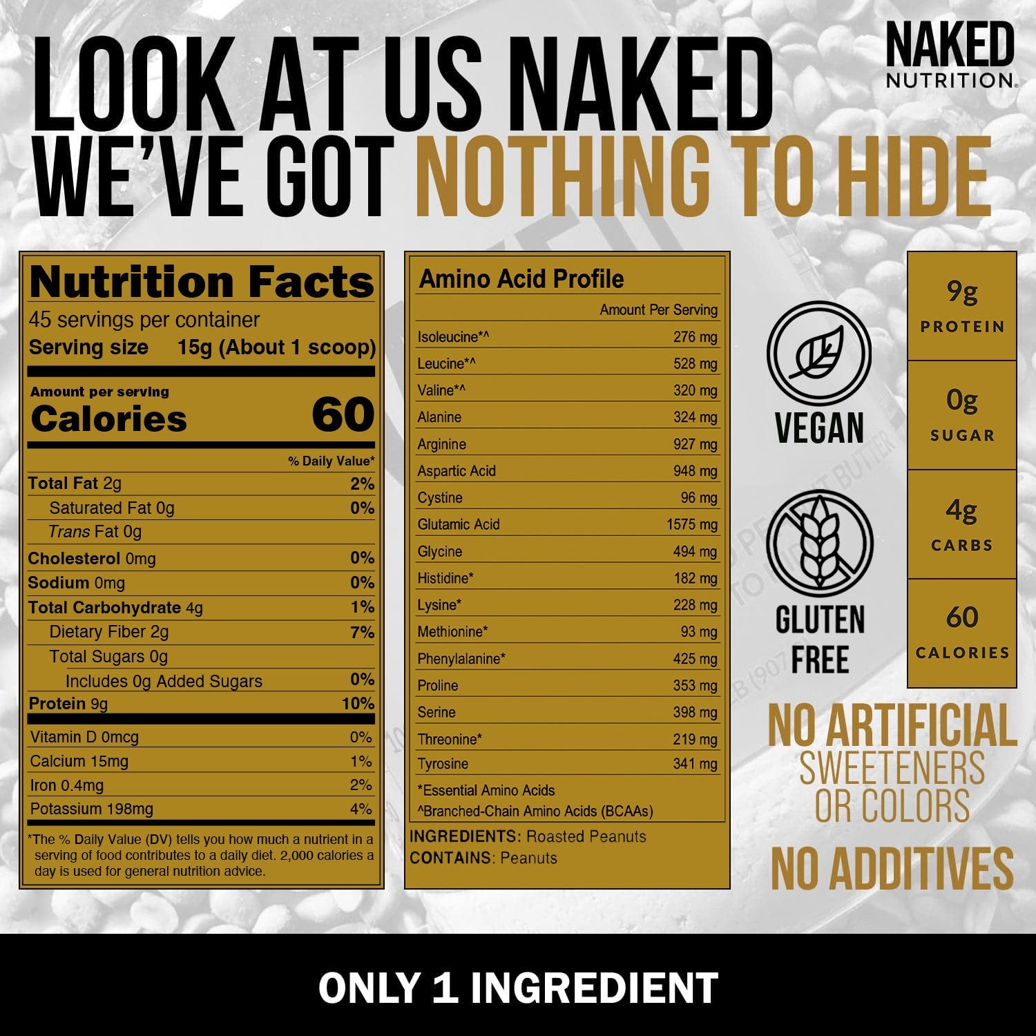 Powdered Peanut Butter - PB - 1.5 LB with a Straightforward Protein Formula