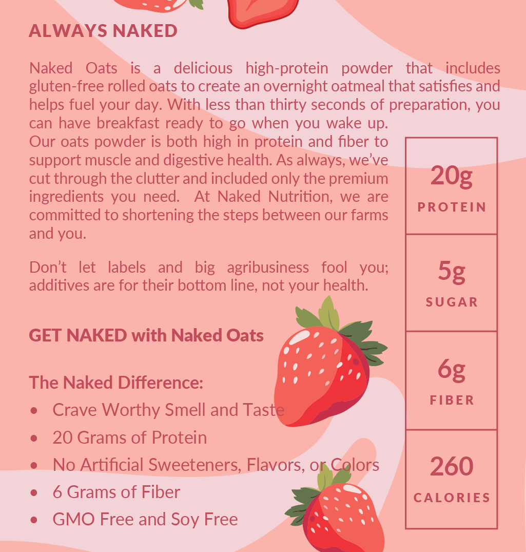 Strawberry Cream Protein Oats - Strawberry Cream with an Easy - Prep Protein Oat Formula