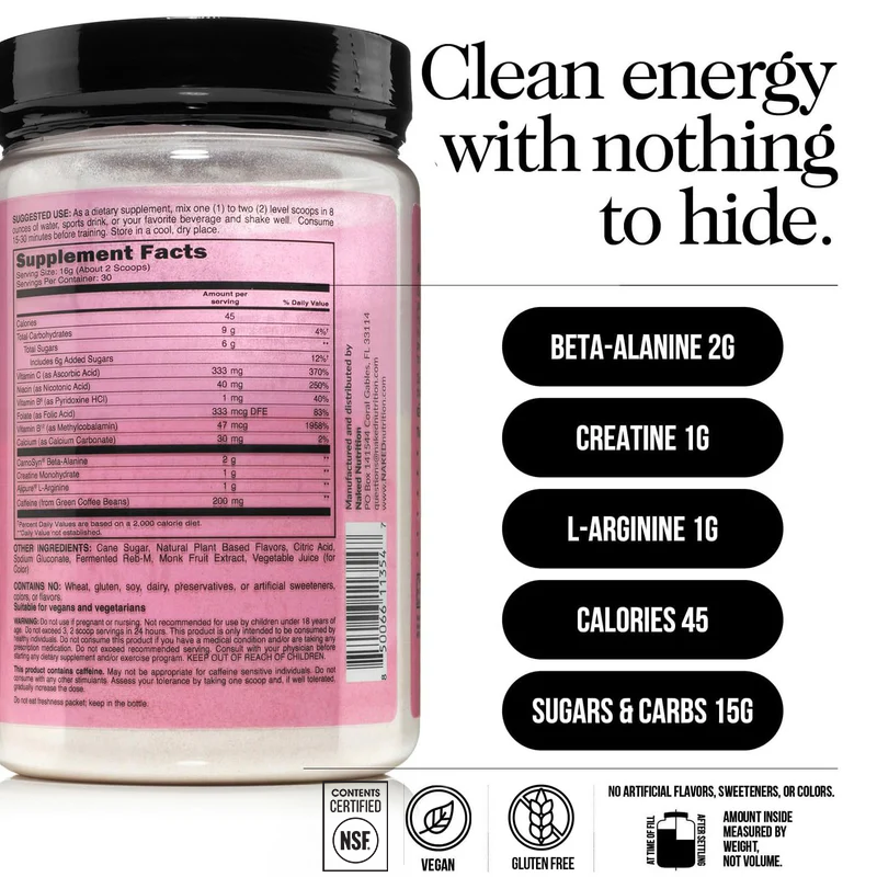 Strawberry Lemonade Pre Workout Supplement - Strawberry Lemonade for Flexible Active - Nutrition Use