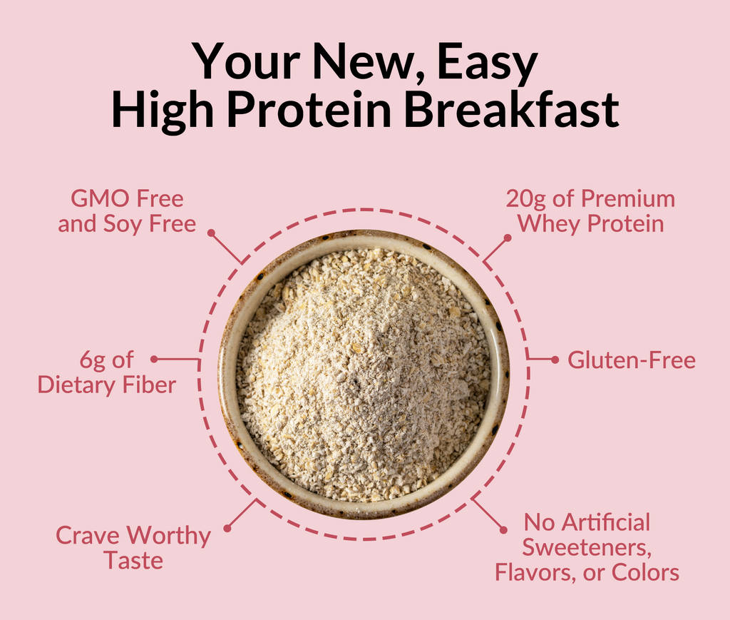 Strawberry Cream Protein Oats - Strawberry Cream with an Easy - Prep Protein Oat Formula
