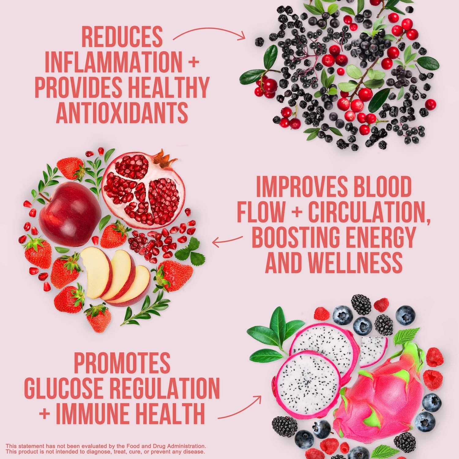 Red Fruit and Vegetable Blend Powder with a Practical Everyday Format