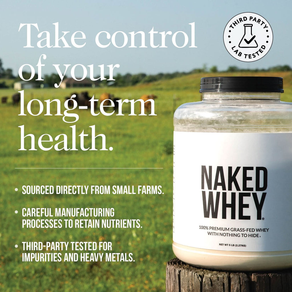 Grass Fed Whey Protein Powder - Unflavored - Bulk Size with a Straightforward Protein Formula