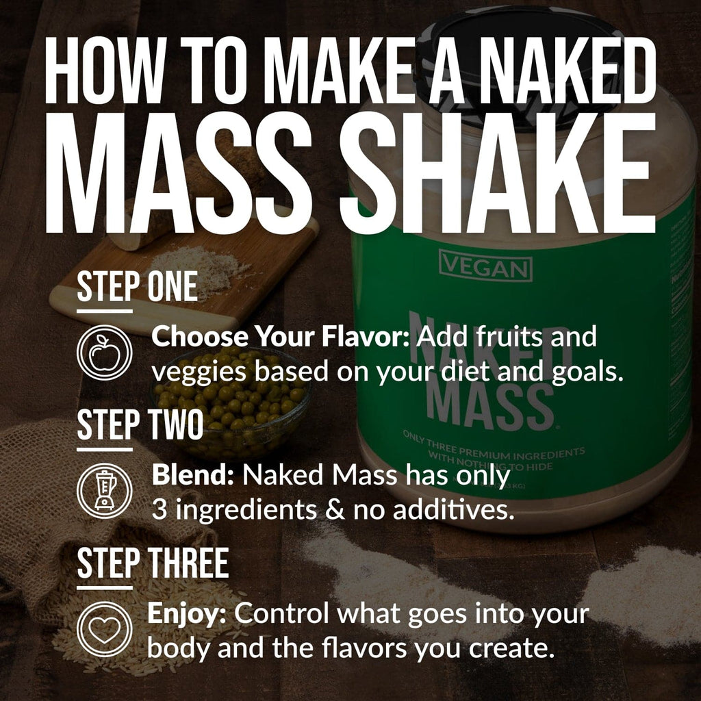Vegan Mass Gainer Supplement - Unflavored (Vegan) for Blending into Daily Nutrition Shakes