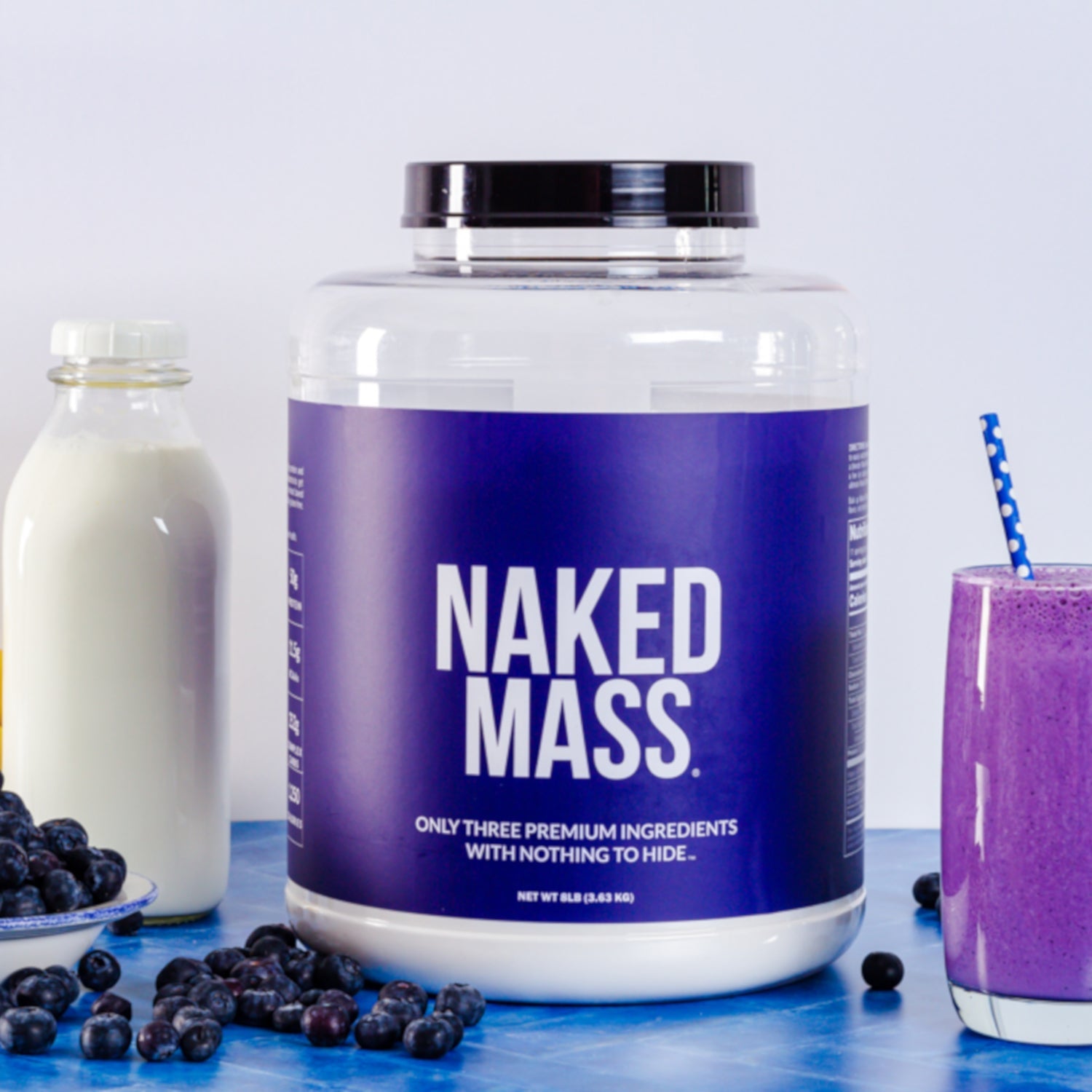 Mass Gainer Protein Supplement - Unflavored for Blending into Daily Nutrition Shakes
